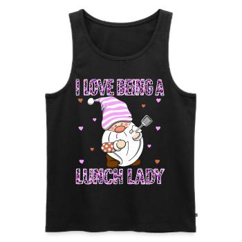 Ich liebe es, eine Kantinenangestellte zu sein - Männer Premium Bio Tank Top - Schwarz - Vorne - Michal (187cm)