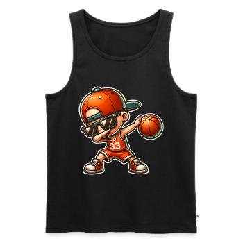Basketball Basketballer - Männer Premium Bio Tank Top - Schwarz - Vorne - Michal (187cm)