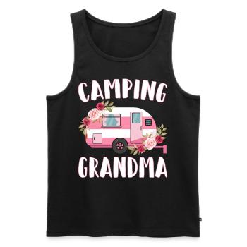 Motorhome Camping Grandma Caravan Glamping Camping - Men's Premium Organic Tank Top - black - Front - Michal (187cm)