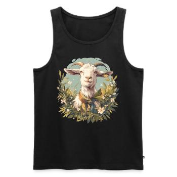 Ziegen Ziege - Männer Premium Bio Tank Top - Schwarz - Vorne - AI Model Male 178 light (178cm)