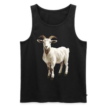 Ziegen Ziege - Männer Premium Bio Tank Top - Schwarz - Vorne - AI Model Male 178 light (178cm)