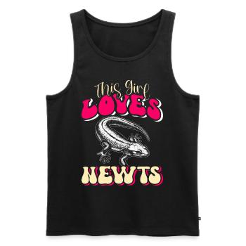 Molch - Männer Premium Bio Tank Top - Schwarz - Vorne - AI Model Male 178 light (178cm)