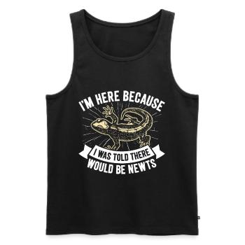 Molch - Männer Premium Bio Tank Top - Schwarz - Vorne - AI Model Male 178 light (178cm)