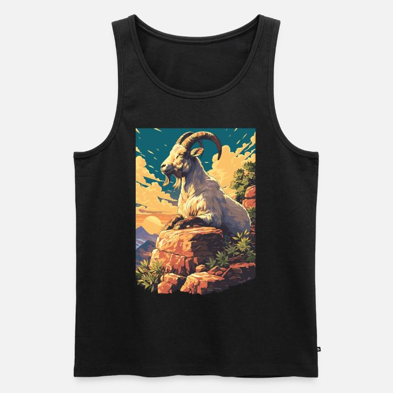 Ziegen Ziege - Männer Premium Bio Tank Top - Schwarz