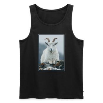 Ziegen Ziege - Männer Premium Bio Tank Top - Schwarz - Vorne - AI Model Male 178 light (178cm)
