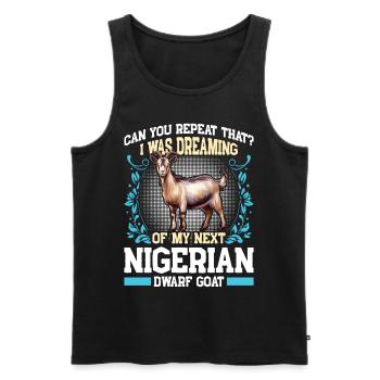 Goat lovers, Nigerian pygmy goats - Men's Premium Organic Tank Top - black - Front - AI Model Male 178 light (178cm)