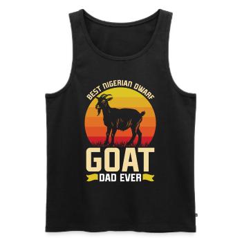 Goat lovers, Nigerian pygmy goats - Men's Premium Organic Tank Top - black - Front - AI Model Male 178 light (178cm)