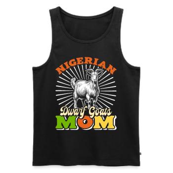 Goat lovers, Nigerian pygmy goats - Men's Premium Organic Tank Top - black - Front - AI Model Male 178 light (178cm)