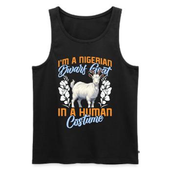 Goat lovers, Nigerian pygmy goats - Men's Premium Organic Tank Top - black - Front - AI Model Male 178 light (178cm)