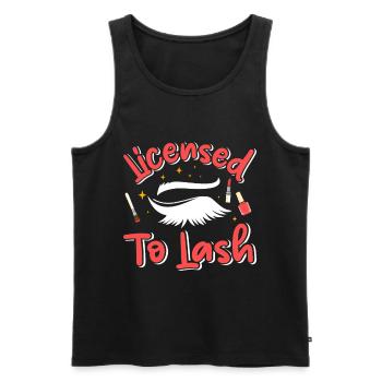 Lash Tech - Männer Premium Bio Tank Top - Schwarz - Vorne - AI Model Male 178 light (178cm)