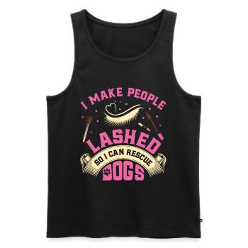Lash Tech - Männer Premium Bio Tank Top - Schwarz - Vorne - AI Model Male 178 light (178cm)