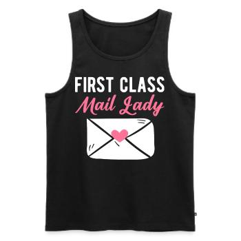 First Class Mail Lady Postal Worker - Men's Premium Organic Tank Top - black - Front - Michal (187cm)
