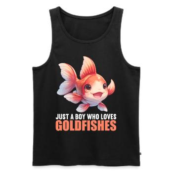 Goldfische Goldfisch - Männer Premium Bio Tank Top - Schwarz - Vorne - Michal (187cm)
