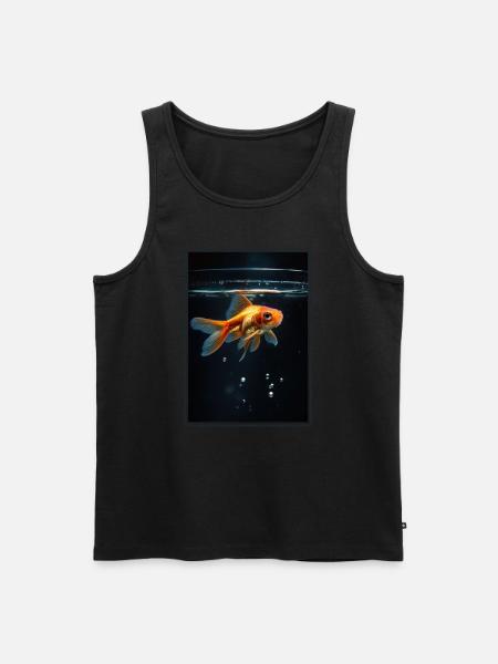 poisson rouge - Débardeur bio Premium Homme - noir