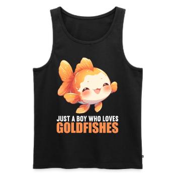 Goldfische Goldfisch - Männer Premium Bio Tank Top - Schwarz - Vorne - Michal (187cm)
