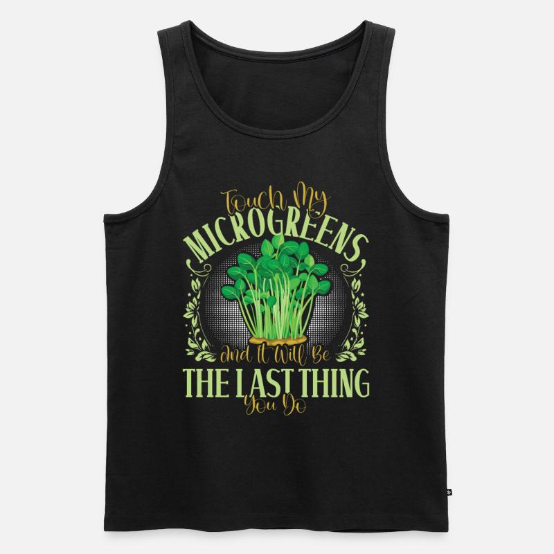 Microgreens Microgreen - Männer Premium Bio Tank Top - Schwarz