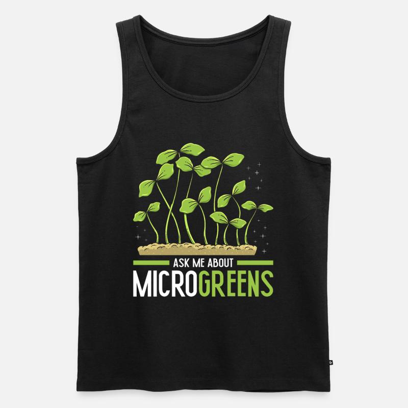 Microgreens Microgreen - Männer Premium Bio Tank Top - Schwarz