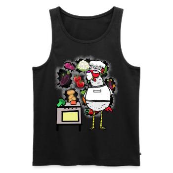 Chicken Cook Cooks Cook - Men's Premium Organic Tank Top - black - Front - AI Model Male 178 light (178cm)