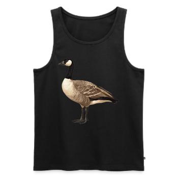 geese goose - Men's Premium Organic Tank Top - black - Front - Michal (187cm)