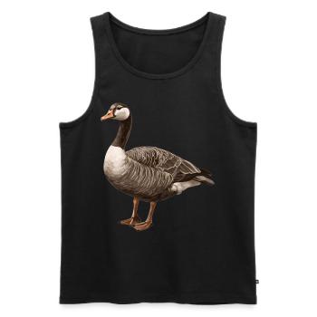 geese goose - Men's Premium Organic Tank Top - black - Front - Michal (187cm)