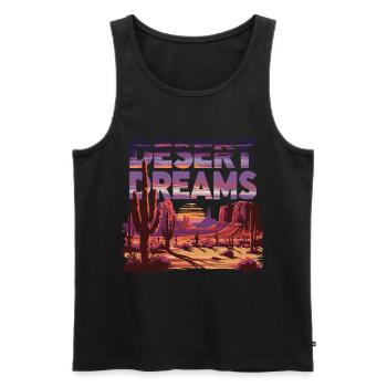 Desert Dreams Wüste Sand Sandwüste für einen - Männer Premium Bio Tank Top - Schwarz - Vorne - Michal (187cm)