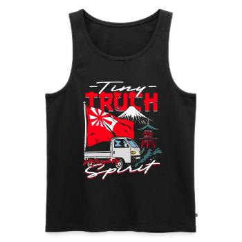 Kei Truck Tiny Truck Mighty Spirit - Débardeur bio Premium Homme - noir - Devant - Michal (187cm)