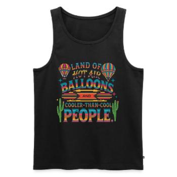 New Mexico Land of Hot Balloons - Männer Premium Bio Tank Top - Schwarz - Vorne - Michal (187cm)