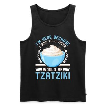 Greek Bread Onions Pita Tomatoes Tzatziki - Men's Premium Organic Tank Top - black - Front - AI Model Male 178 light (178cm)