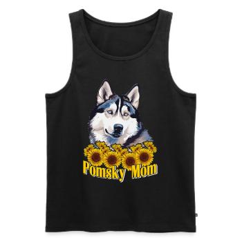 Chien disant chien chien - Débardeur bio Premium Homme - noir - Devant - Michal (187cm)