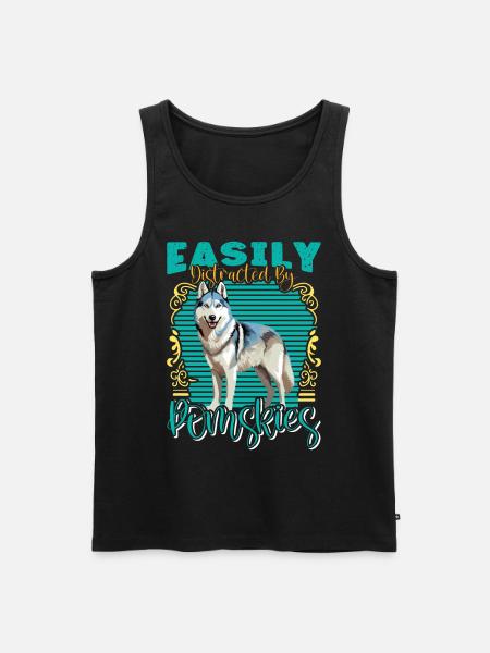 Dog saying dog dog - Men's Premium Organic Tank Top - black