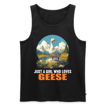 geese goose - Men's Premium Organic Tank Top - black - Front - Michal (187cm)
