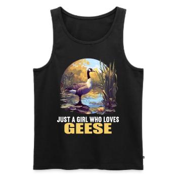 geese goose - Men's Premium Organic Tank Top - black - Front - Michal (187cm)