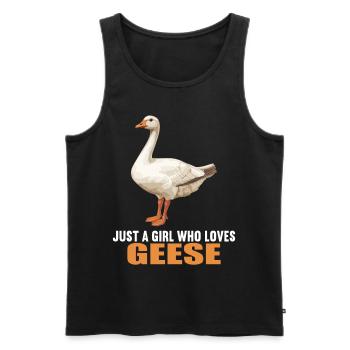 geese goose - Men's Premium Organic Tank Top - black - Front - Michal (187cm)