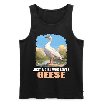geese goose - Men's Premium Organic Tank Top - black - Front - Michal (187cm)