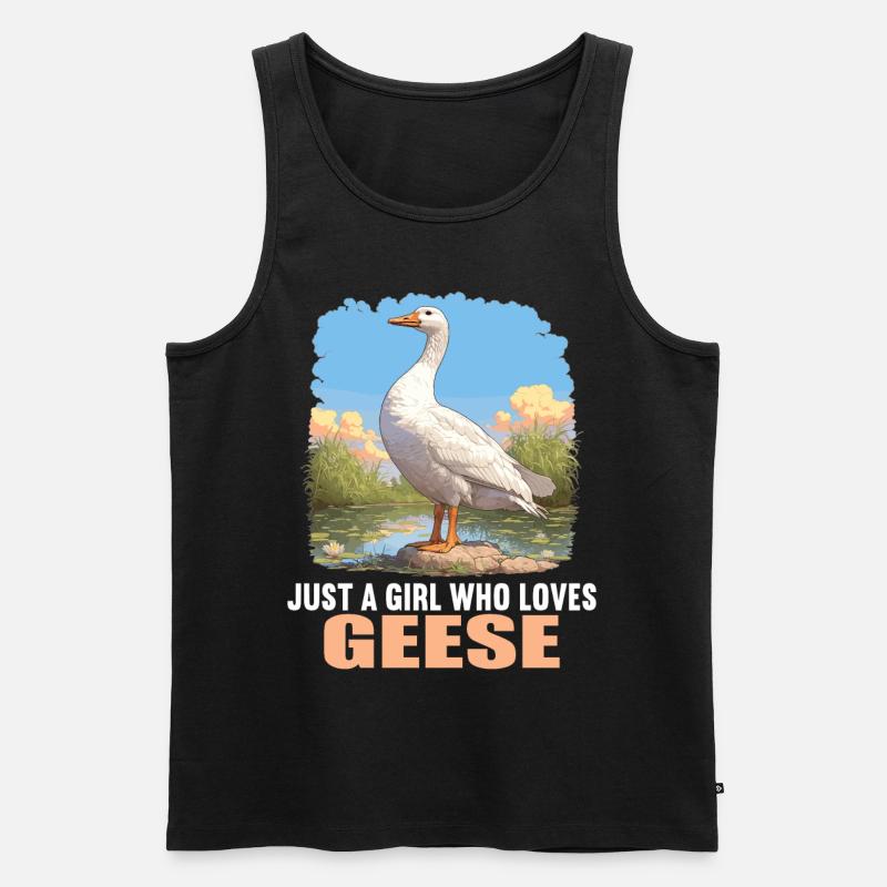 Gänse Gans - Männer Premium Bio Tank Top - Schwarz