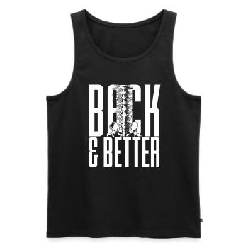 Chiropractor Physical Therapist Back & Better - Men's Premium Organic Tank Top - black - Front - Michal (187cm)