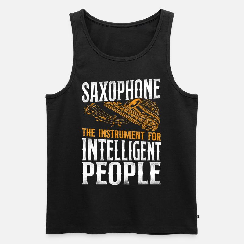 Saxophone Saxophone The Instrument - Männer Premium Bio Tank Top - Schwarz