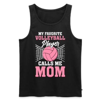 Mein Lieblings-Volleyballspieler nennt mich Mama - Männer Premium Bio Tank Top - Schwarz - Vorne - Michal (187cm)