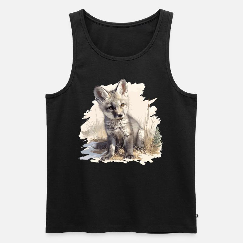 Graufüchse Graufuchs - Männer Premium Bio Tank Top - Schwarz