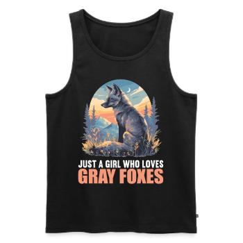Gray foxes Gray fox - Men's Premium Organic Tank Top - black - Front - AI Model Male 178 light (178cm)
