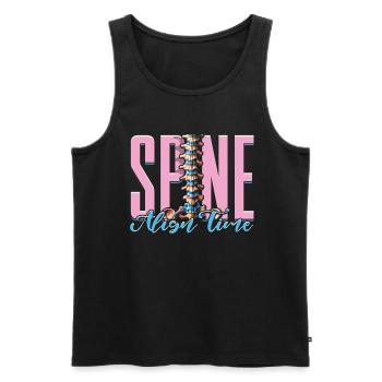 Chiropraktiker Physiotherapeut Spine Align Time - Männer Premium Bio Tank Top - Schwarz - Vorne - Michal (187cm)