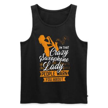 Saxophone I'm That Crazy Saxophone - Männer Premium Bio Tank Top - Schwarz - Vorne - Michal (187cm)