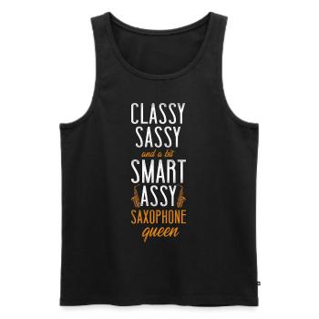 Saxophone Classy Sassy And A Bit - Männer Premium Bio Tank Top - Schwarz - Vorne - AI Model Male 178 light (178cm)