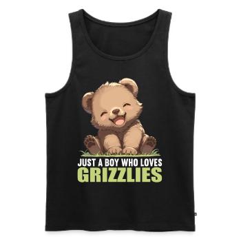 grizzly bears Grizzly bear - Men's Premium Organic Tank Top - black - Front - Michal (187cm)