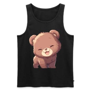 Grizzlis Ours grizzly - Débardeur bio Premium Homme - noir - Devant - Michal (187cm)