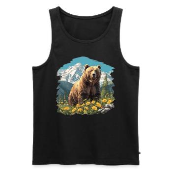 grizzly bears Grizzly bear - Men's Premium Organic Tank Top - black - Front - Michal (187cm)