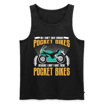 Pocketbike, Pocket Bike, moto - Débardeur bio Premium Homme - noir - Devant - Michal (187cm)