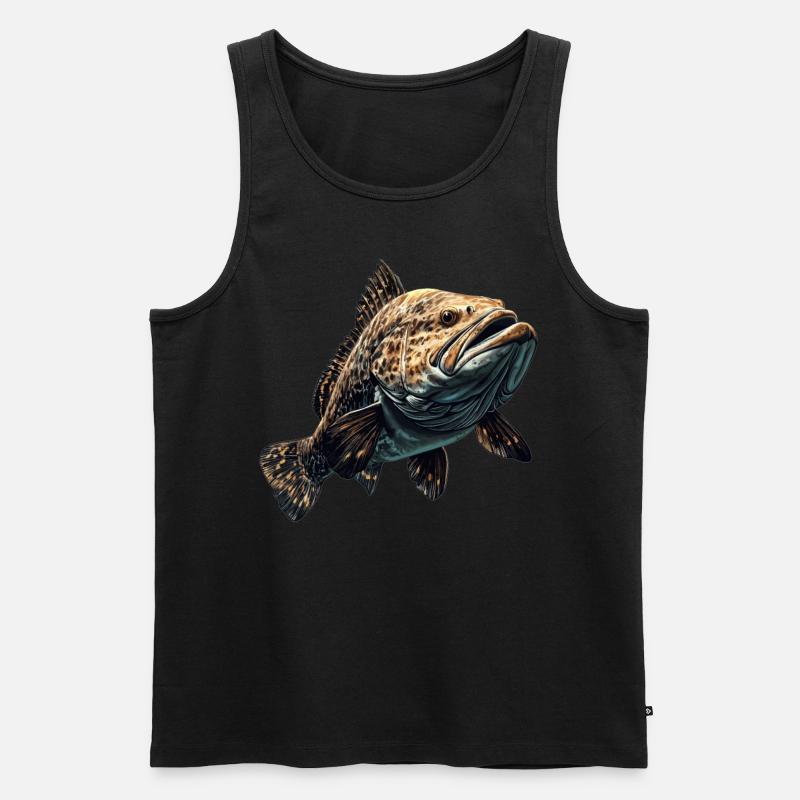 Zackenbarsche Zackenbarsch - Männer Premium Bio Tank Top - Schwarz