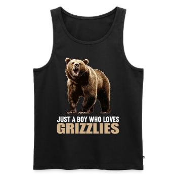 grizzly bears Grizzly bear - Men's Premium Organic Tank Top - black - Front - Michal (187cm)