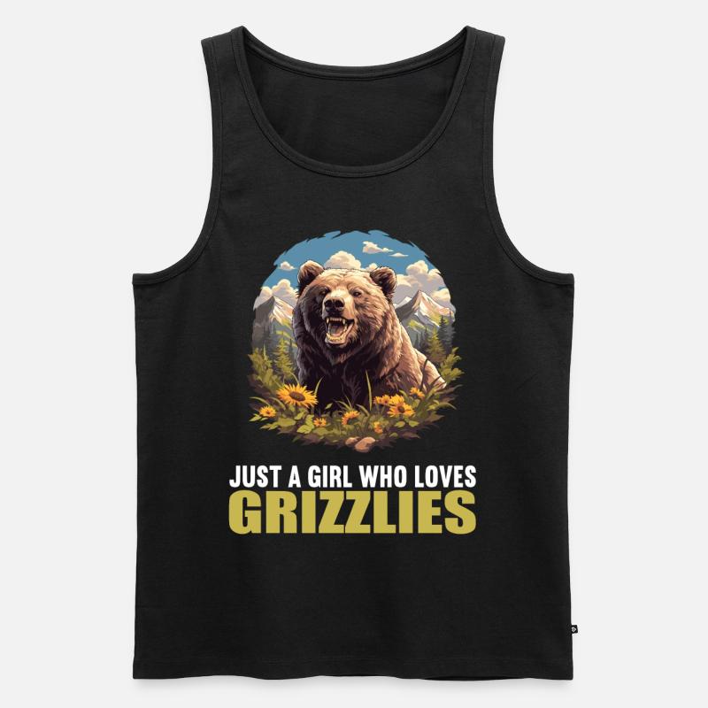 Grizzlybären Grizzlybär - Männer Premium Bio Tank Top - Schwarz